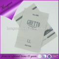 Professional large size labels with custom name made in china for natural clothing